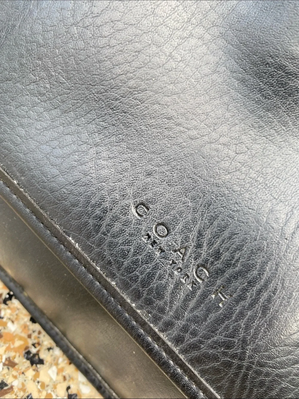 Coach Black Leather Men's Messenger Bag with Adjustable Strap